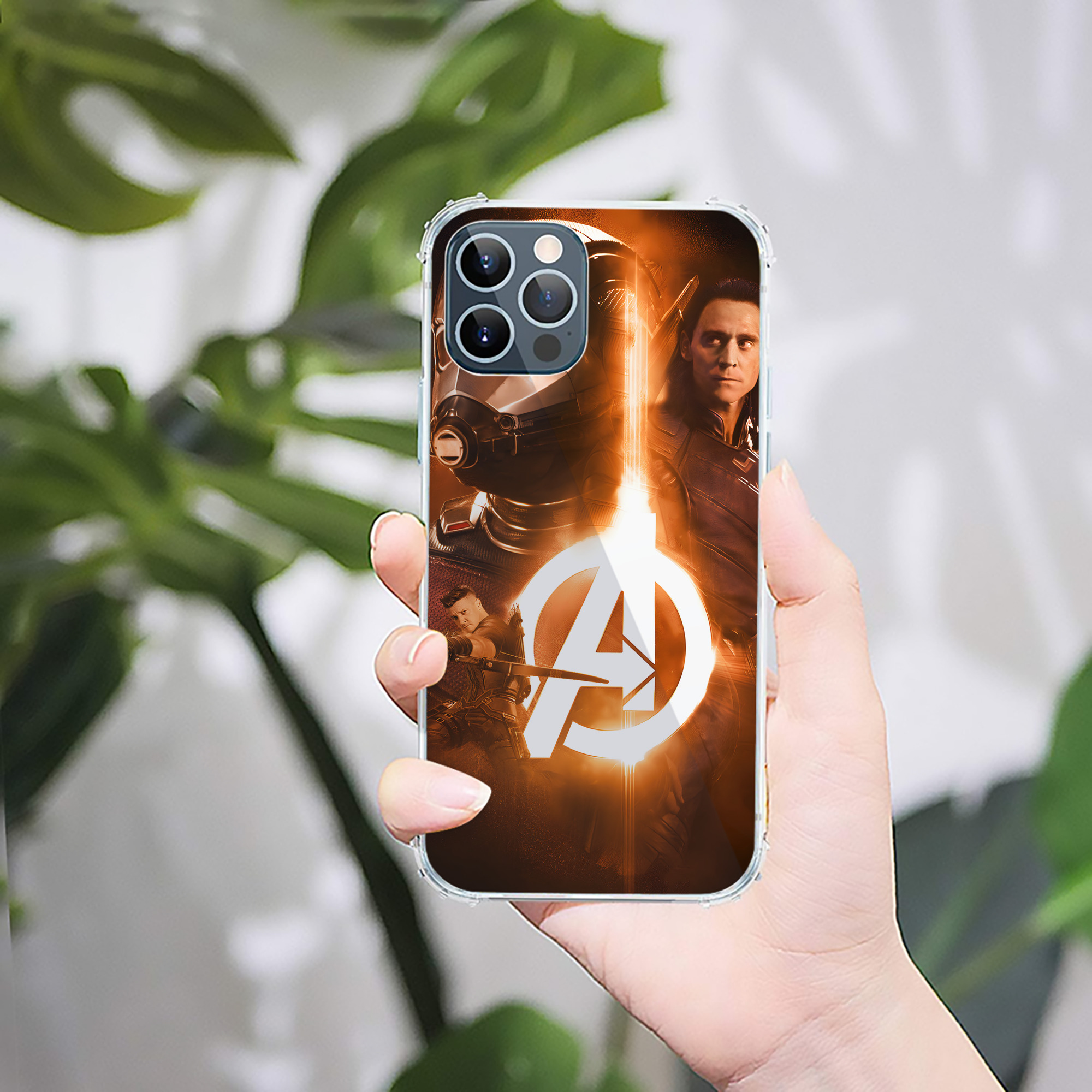 （画像用） アベンジャーズ The Avengers 【iPhone 12シリーズ対応】透明スマホケース（クリアソフトケース）
